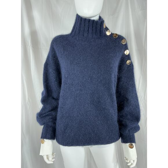 Retrofete 'Amalia' Navy Wool Sweater Size XS - Picture 2 of 4